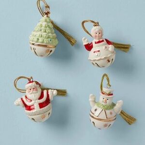 NEW, Lenox Jingle Bells Holiday Ornament Set
